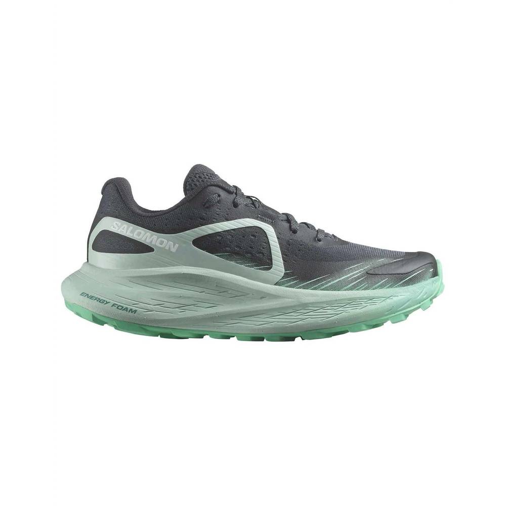 NEW SALOMON women's glide max tr - b running shoe in ebony / blue haze / cockato